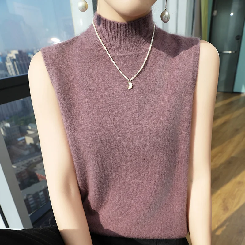 100% норковый кашемировый свитер осень-зима новинка Женский пуловер с воротником