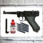 New Umarex Legends Luger P.08 .177 пневматический пистолет (пистолет + CO2, журнал и BB's) Металлический Настенный знак 8*12 дюймов
