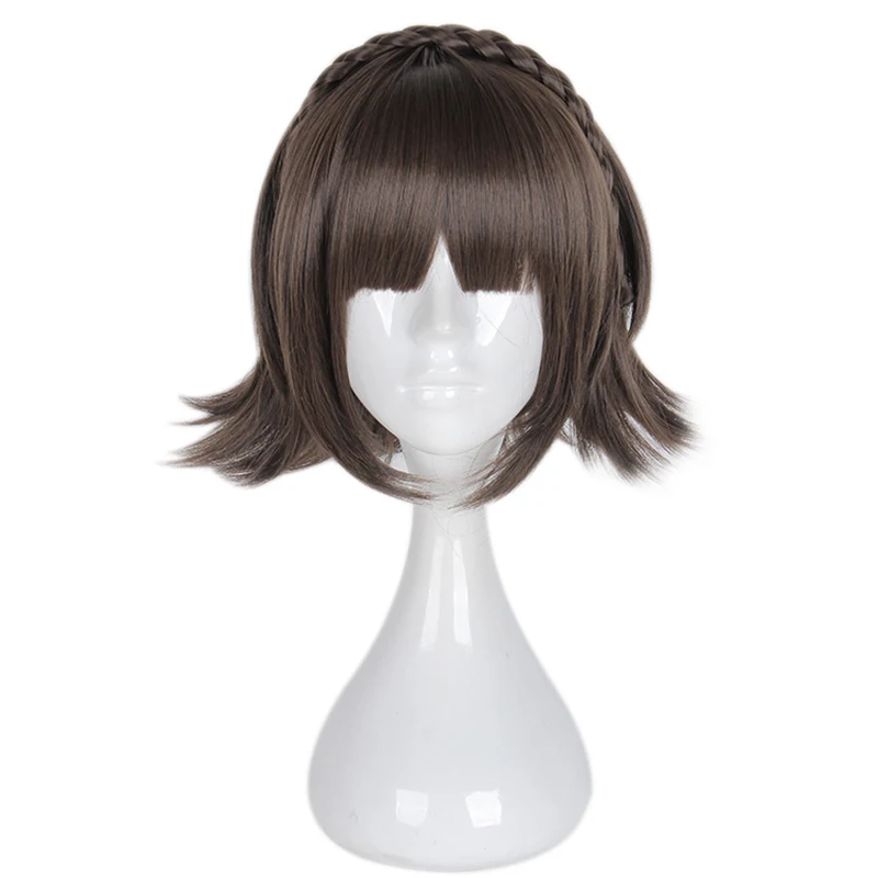 

Anime Persona 5 Makoto Niijima Short Brown Wig WIth Braid Cosplay Costume Heat Resistant Synthetic Hair Women Cosplay Wigs