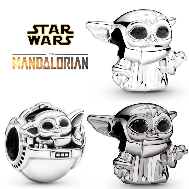 

Fit Pandora Disney Marvel Mandalorian Baby Yoda Charms Bracelet Women Star Wars Grogu & Crib Beads for Jewelry Making DIY Bangle