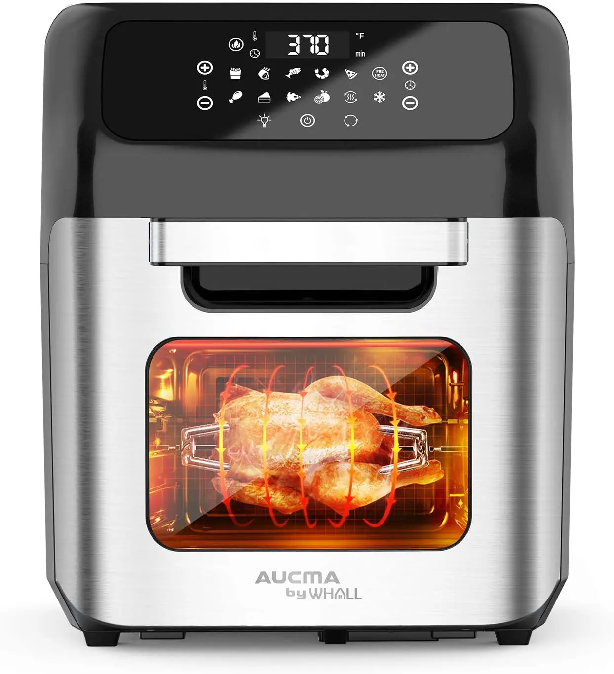 

2021 New Electric 12L Digital Stainless Steel No Oil Toaster Cooker Oven Hot Air Fryer