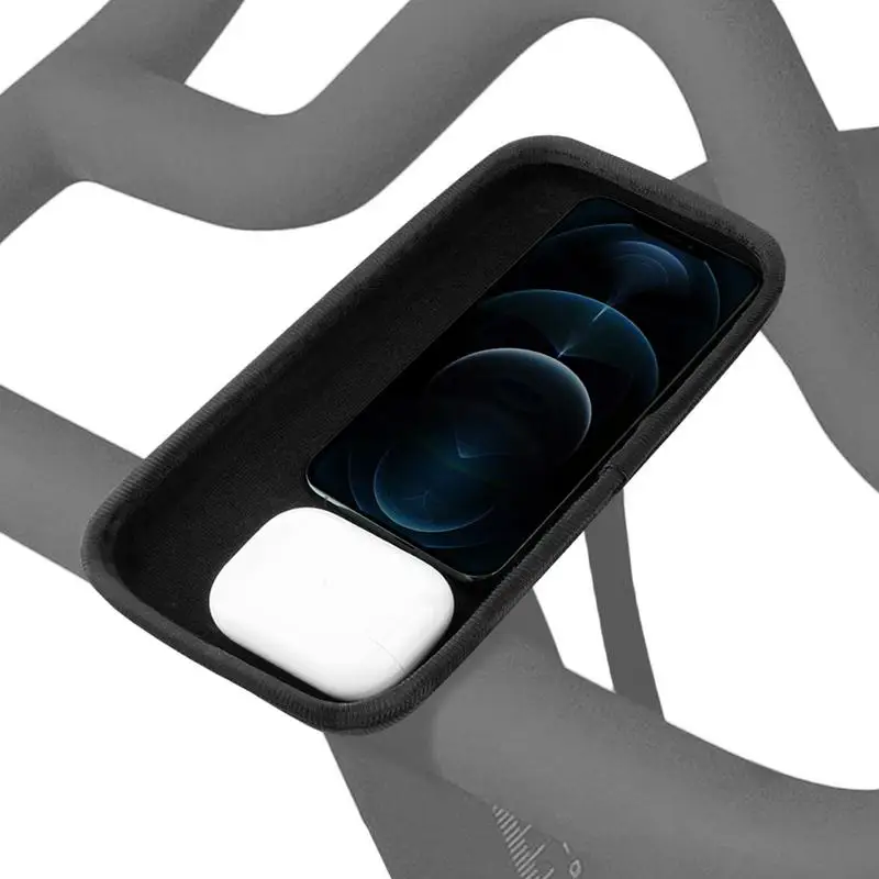 

Bike Phone Holder Non-Slip And Stable Phone Tray For Exercise Bike Universal Tray For Phone Earphone Watch Secure Mobile
