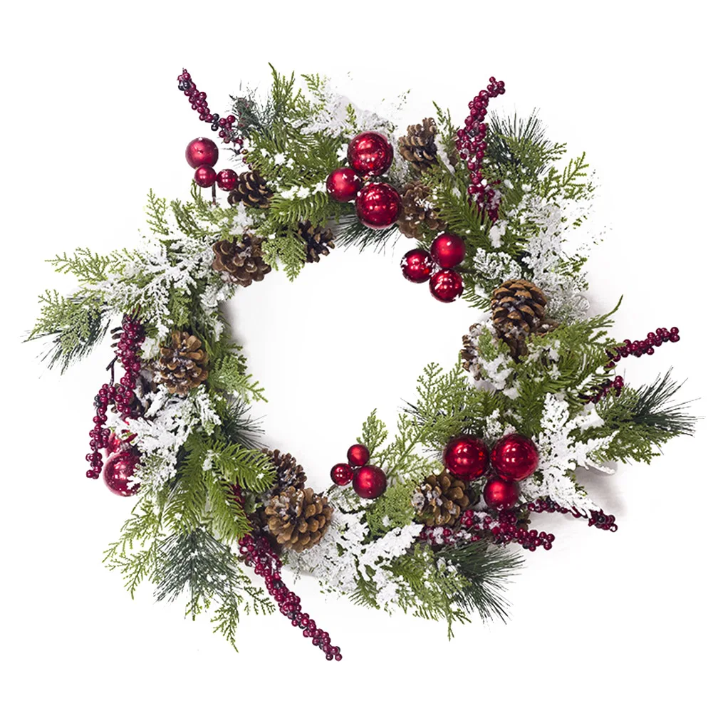 

Новый популярный Рождественский венок, подвесные украшения, сосновые конусы для рождевечерние, дверная настенная гирлянда, украшение, мног...