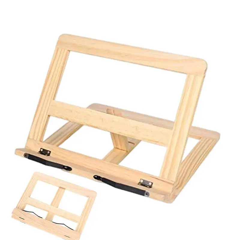 

Recipe Book Stand Wooden Textbook Stand Cook Book Stands And Holders -Cook Book Stand For Kitchen Display With Page Paper Clips