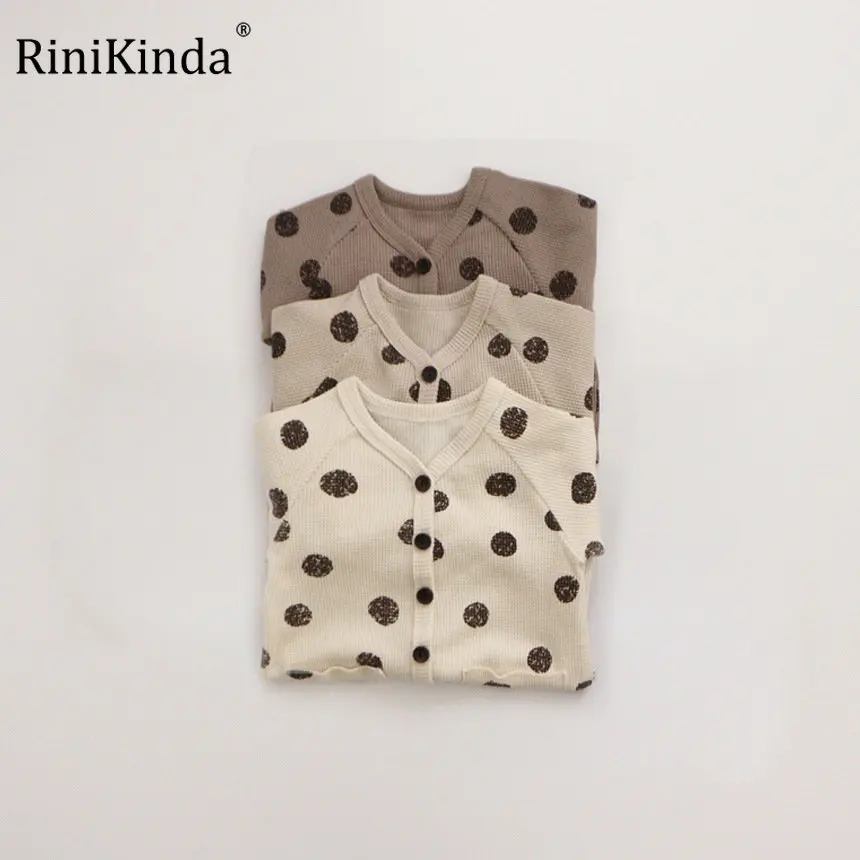 

RiniKinda 2023 Autumn Newborn Infant Baby Boys Girls Romper Playsuit Overalls Cotton Long Sleeve Baby Jumpsuit Newborn Clothes