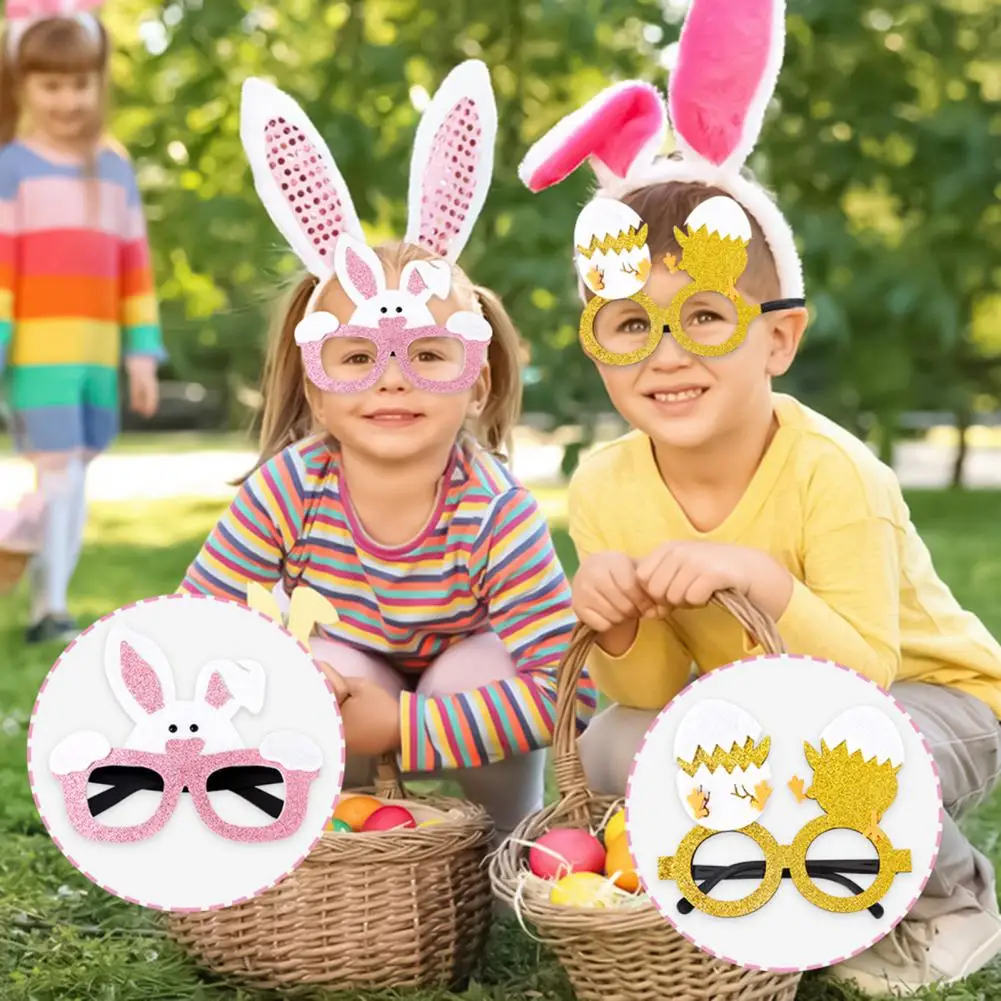 

Eye-catching DIY Glitter Bunny Ears Chick Eggs Easter Party Glasses for Adult Children Easter Party Glasses Easter Glasses
