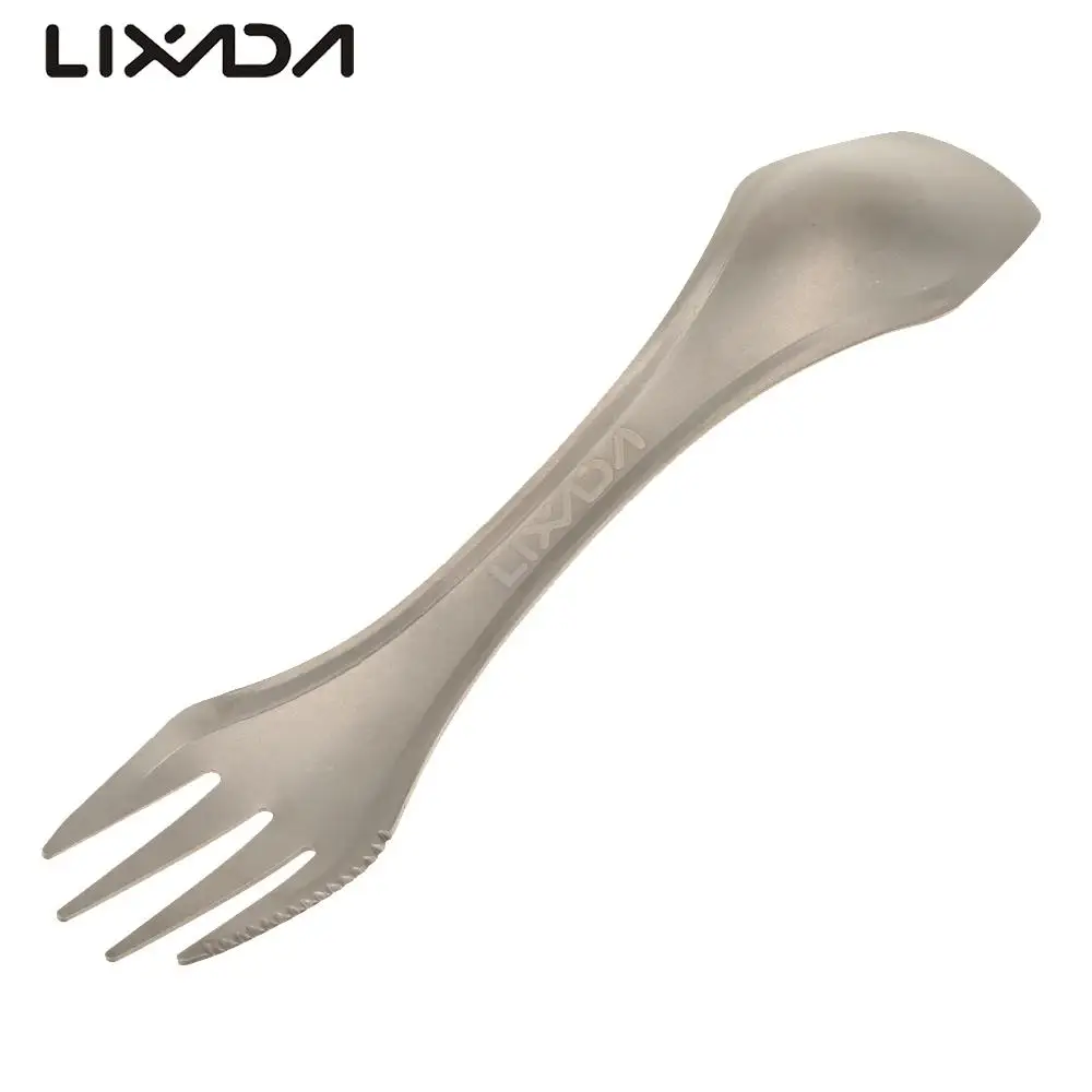 

Lixada Titanium Fork Spoon Set 17cm Tea Coffee Spoons Cutlery Camping Spoon Fork Outdoor Tableware Hiking Picnic Travel Utensils