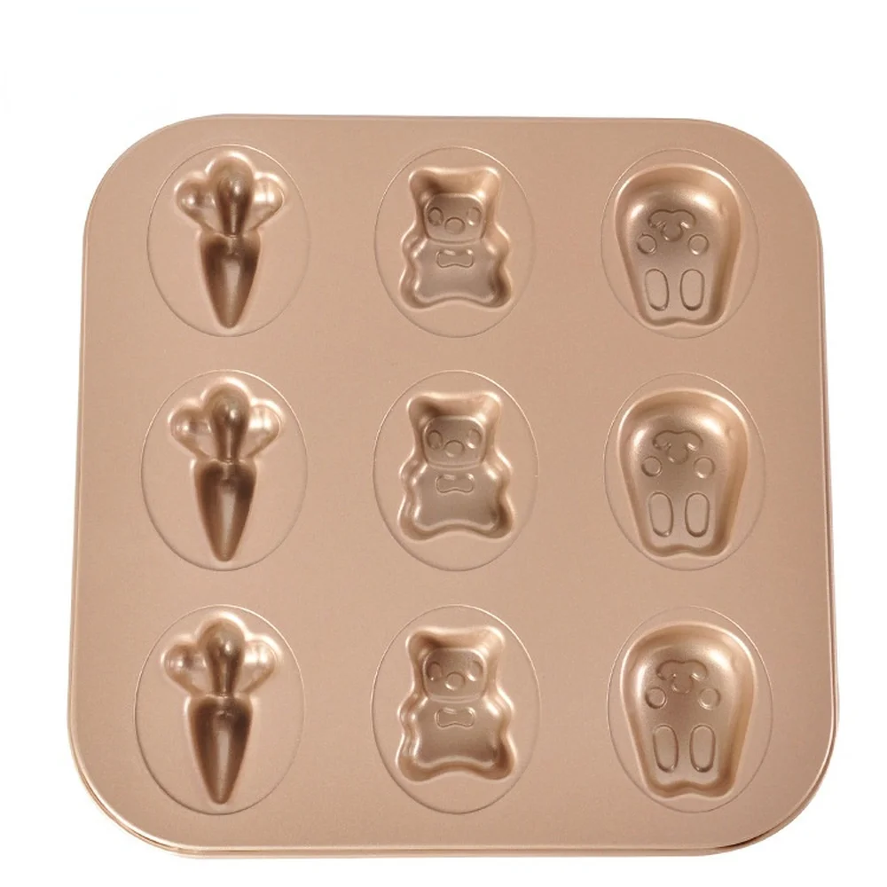 

Аксессуары и инструменты для выпечки Qiantuan Seiko, золотой 9 комбинированный поднос для выпечки, не прилипающий, толщина прибора для торта