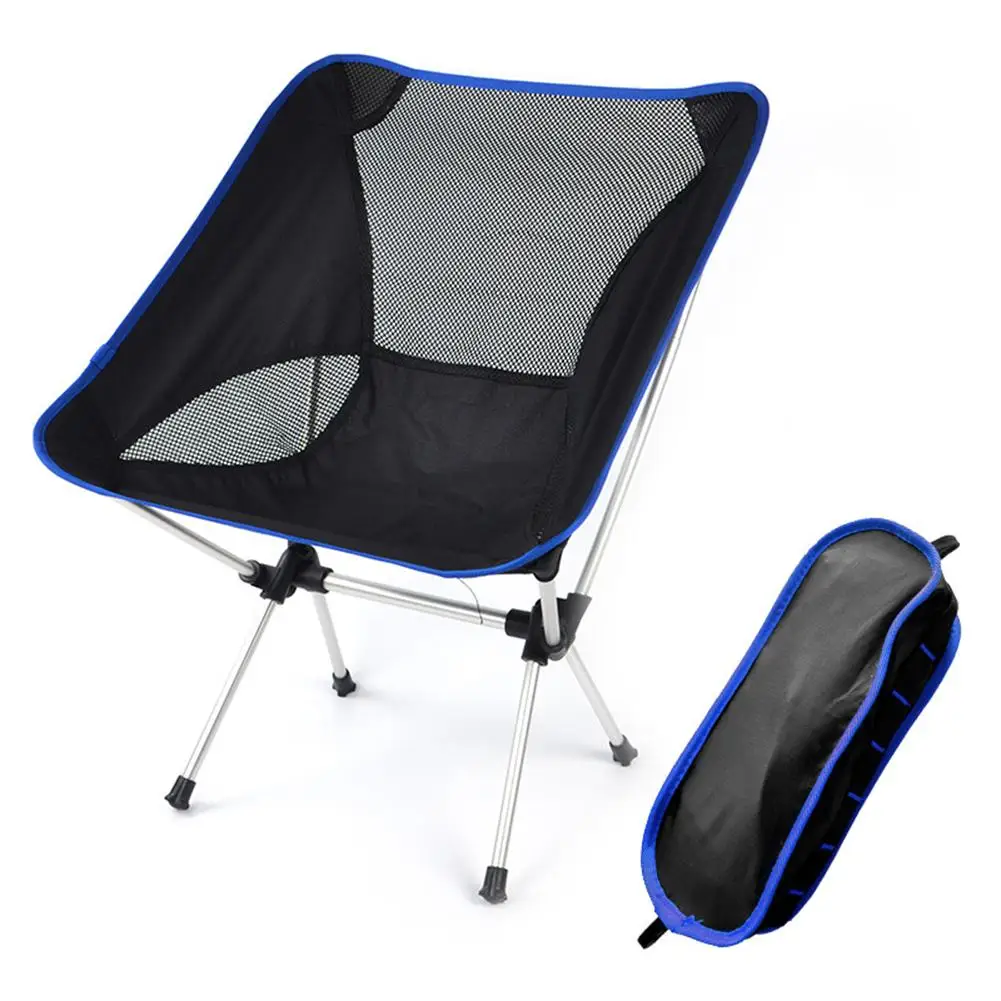 

Outdoor Camping Beach Chair With Bag 900g Chair High Bearing 105KG Portable Folding Chair For Hiking BBQ Night Fishing Stools