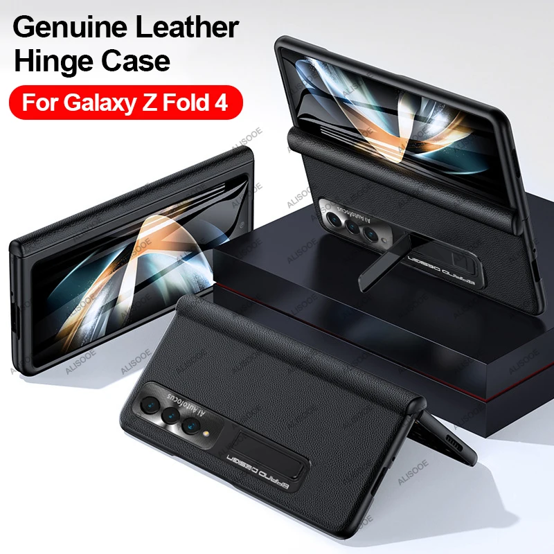 

Magnetic Hinge Case for Samsung Galaxy Z Fold 4 Case with Front Screen Glass Stand Holder Back Cover for Samsung Z Fold4 5G Capa