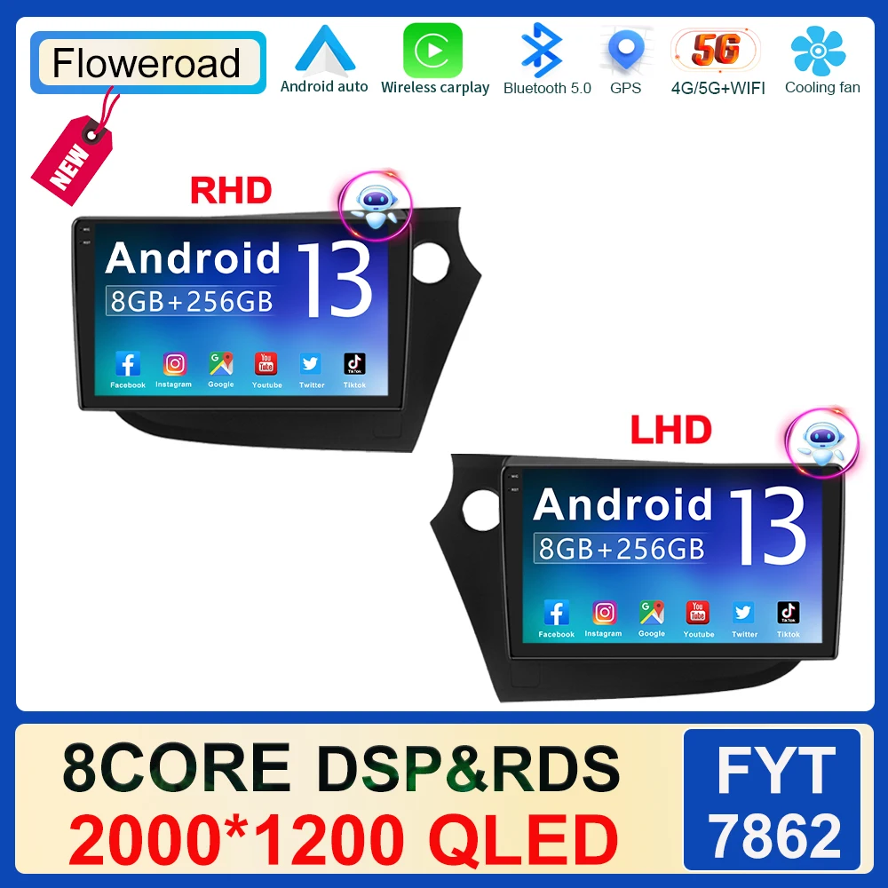 

Автомобильный мультимедийный видеоплеер, 2K экран для Honda vision 2 LHD RHD 2009-2014, Навигация стерео Carplay No 2din, 2 din, dvd, радио