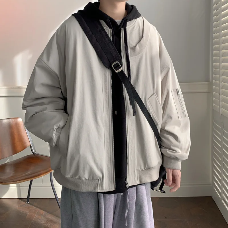 Winter Jacket Men Warm Fashion Thickened Baseball Jacket Men Streetwear Korean Loose Thick Short Coat Mens Bomber Jackets M-2XL