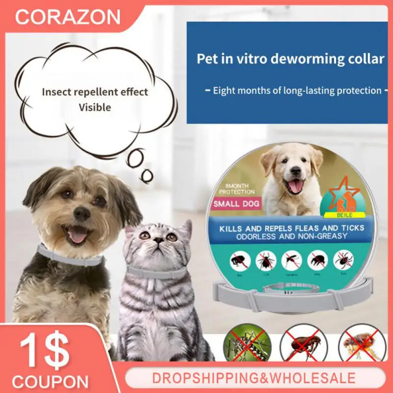 

10PCS Flea&Tick Collar For Cat 8 Months Protection Puppy Pet Collar Kills Fleas&Ticks Water Resistant For Small Medium Large Dog