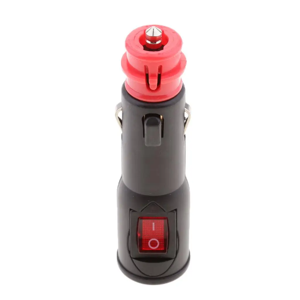 

12V Male Car Lighter Socket Plug Connector with On Off Switch