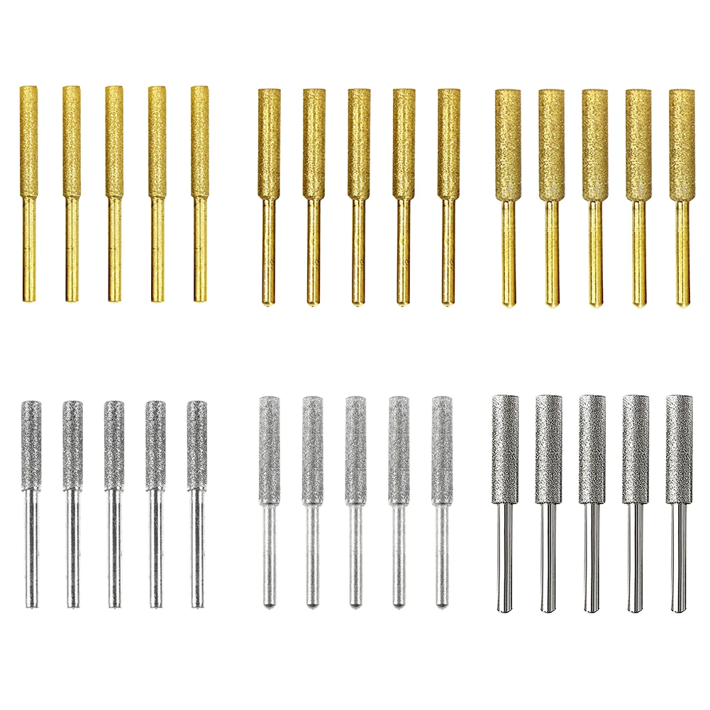 

5Pcs Diamond Chainsaw Sharpener Burr Stone File Chainsaw Sharpening File Stone Grinding Carving Tools for Woodwork