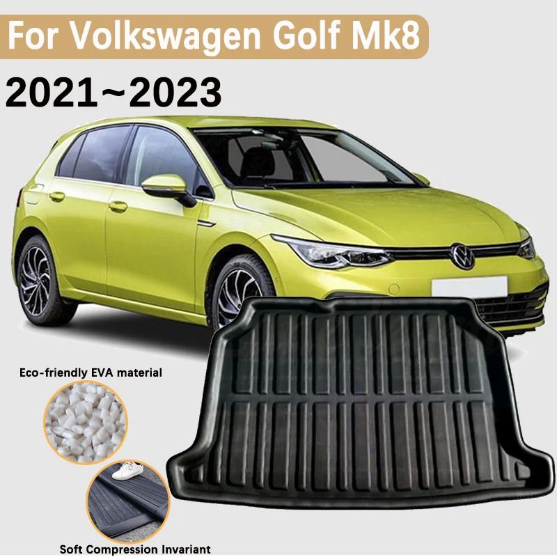 

Аксессуары для VW Volkswagen Golf 8 MK8 Golf8 2021 2022 2023, коврики в багажник автомобиля, задний багажник, водонепроницаемая подставка для хранения ковров