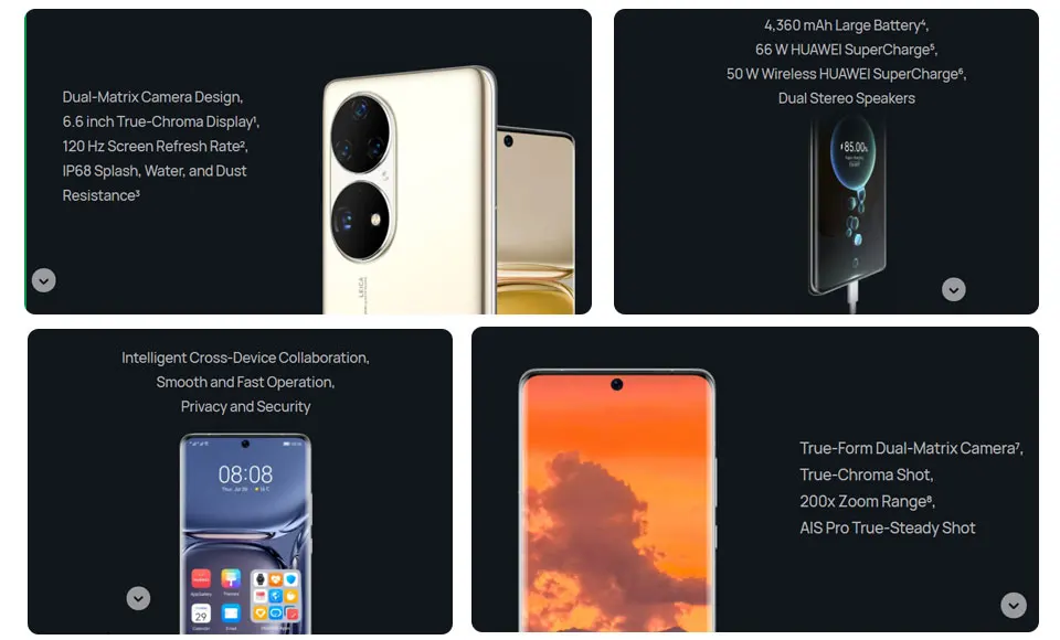 Оригинальный Официальный Новый сотовый телефон Huawei P50 Pro 4G 6 дюйма 120 Гц гармония