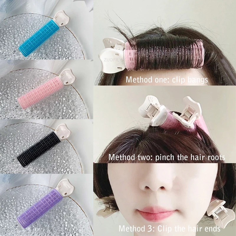 

1/2psc No Heat Natural Fluffy Hair Root Clip Curly Plastic Hair Clips Bangs Hair Roller Clip Hair Pins Accessories Styling