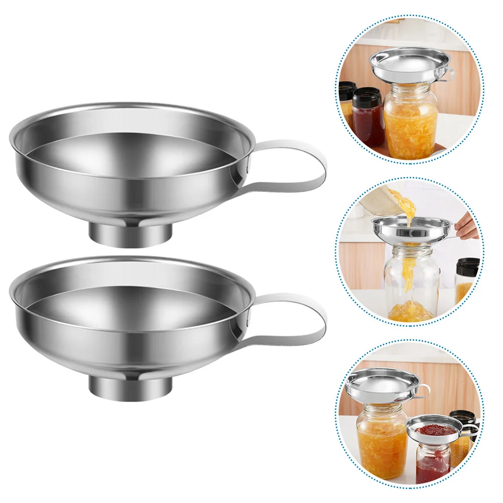 

Funnel Funnels Jam Canning Jar Accessories Kitchen Mouth Wide Stainless Powder Steel Small Transferringmetal