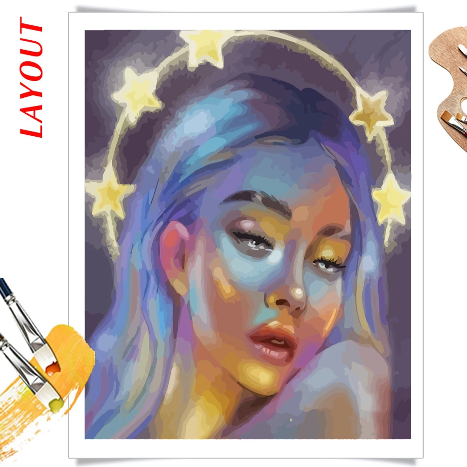 Набор для рисования по номерам на холсте с мультяшным цветком - купить выгодной