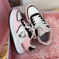 hello kitty shoes all match light breathable casual women shoe lady sport shoe cute cartoon pink sneakers for girl birthday gift