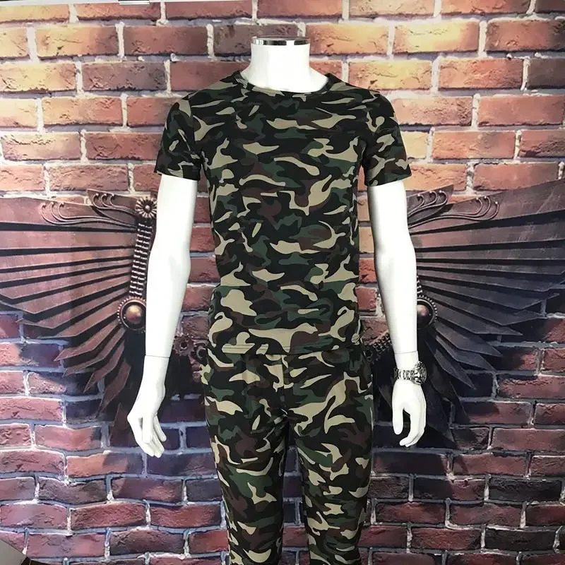 Мужская летняя спортивная камуфляжная футболка с коротким рукавом спецодежда