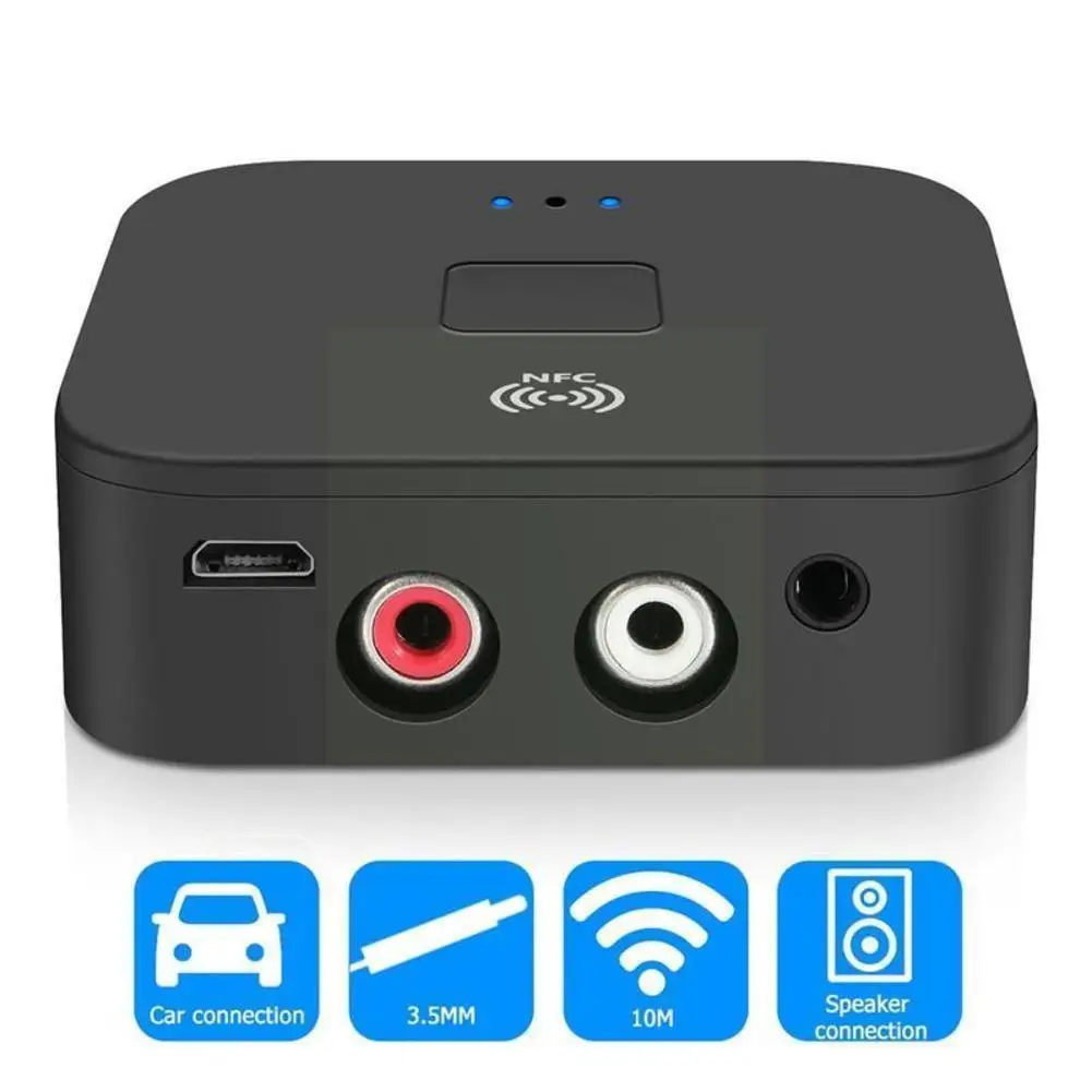 

Bluetooth 5,0 приемник APTX LL 3,5 мм AUX разъем RCA беспроводной адаптер и микрофон NFC для автомобильного аудио передатчика усилителя динамика 013