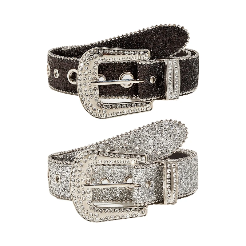 Dainty Waist Belt Shinning for rhinestone Belts for Women Men Luxury Crystal Studded Waist Strap for Jeans Formal Dress
