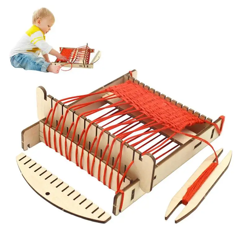 

Weaving Frame DIY Handmade Weaving Tool Kids Educational Toy For Weaving Craft Activity Motor Skills Critical Thinking Basket