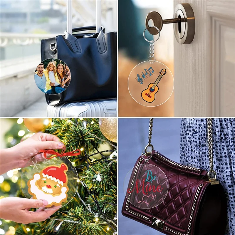 30 шт. прозрачные круглые акриловые заготовки 3 5 дюйма