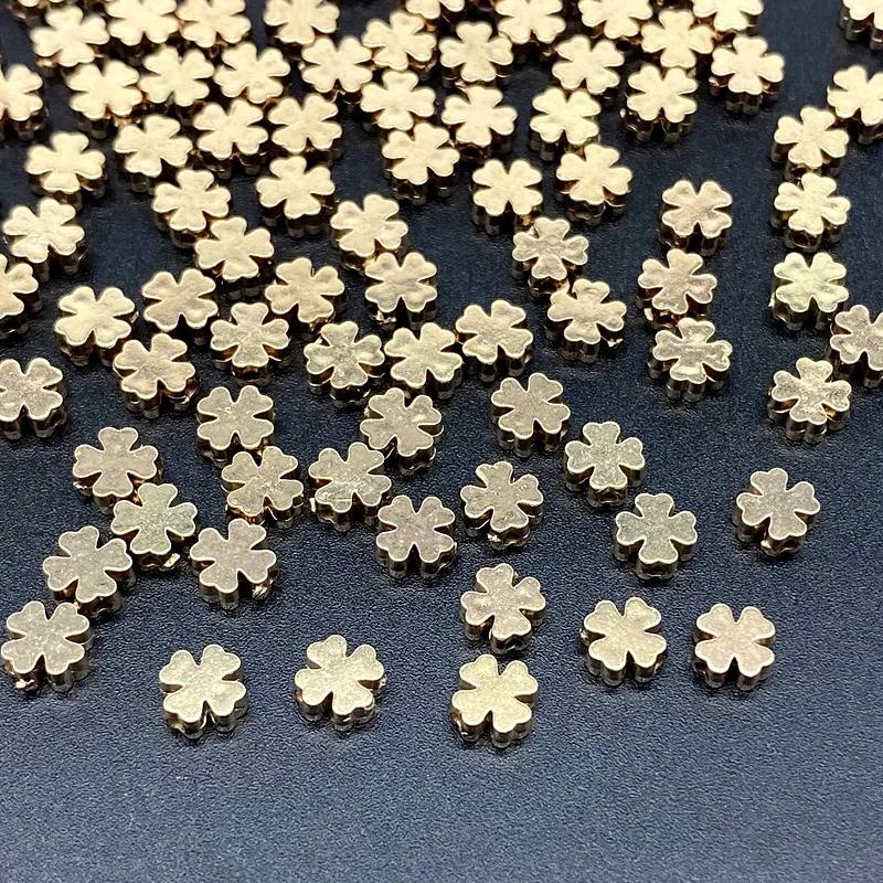 100 шт./лот около 6 мм Звезда Любовь Сердце золотой серебряный цвет свободные