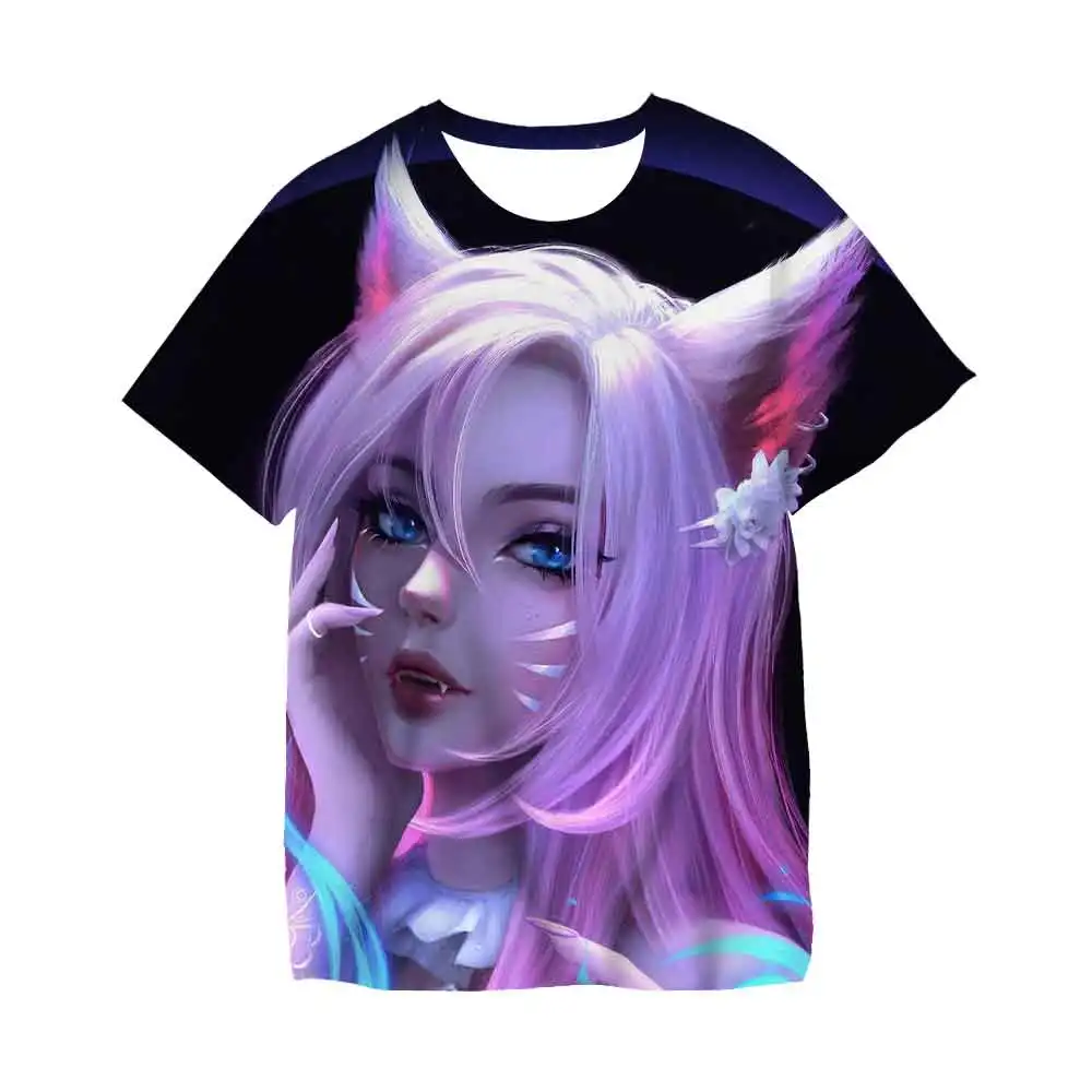 

Летняя детская одежда с 3D-принтом, Детская футболка с круглым вырезом и короткими рукавами, детский топ из искусственного мультфильма с ани...