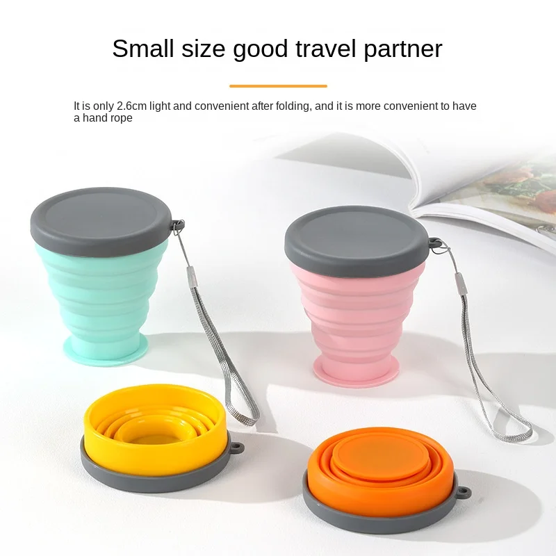 

Silicone Folding Mug Expandable Compression Mug Portable Outdoor Travel Cup 200ML
