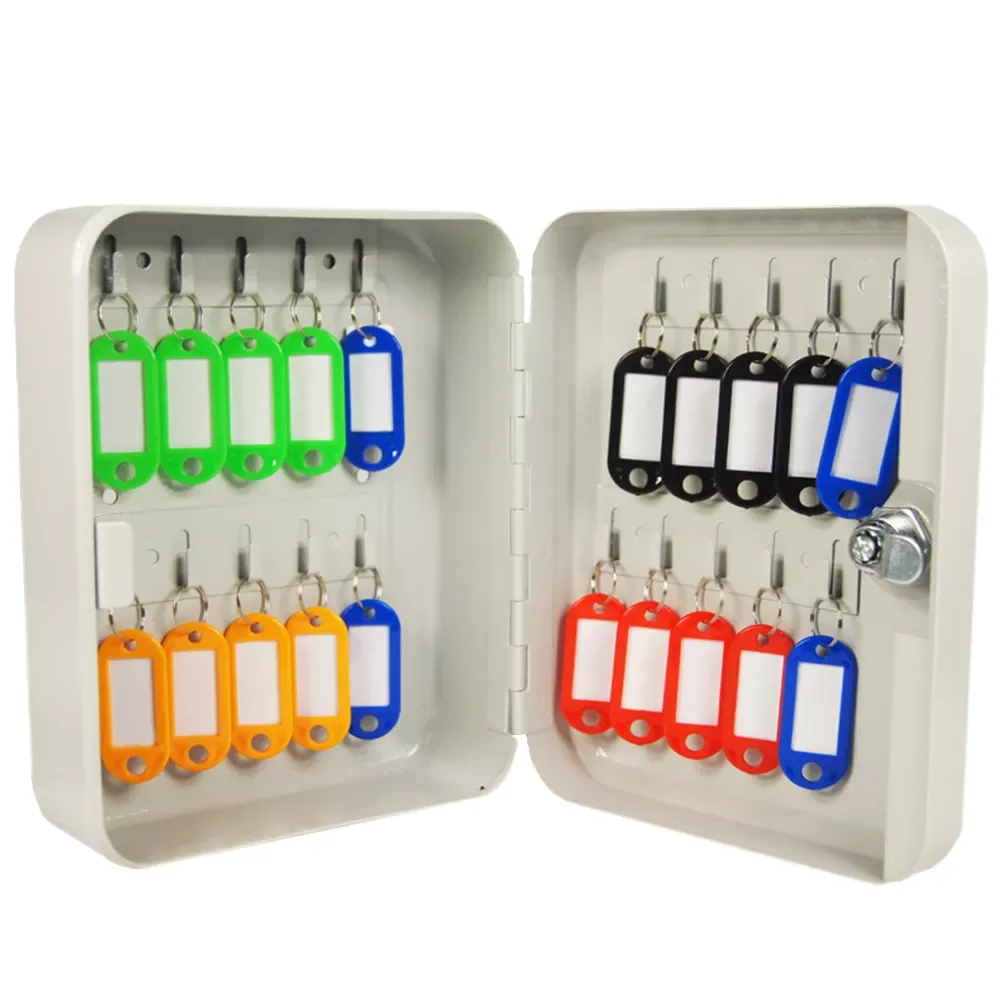 

20 Tags Company Property Management Home Office Metal Storage Box Cabinet Key Locker Lockable Security Wall Mounted