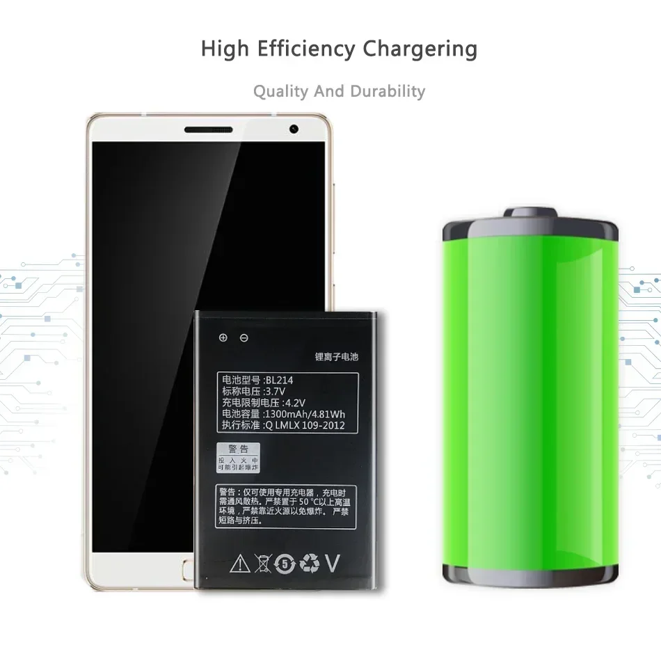 Литиевая аккумуляторная батарея для Lenovo высокое качество 3 7 В 1300 мАч BL 214 BL214 BL-214