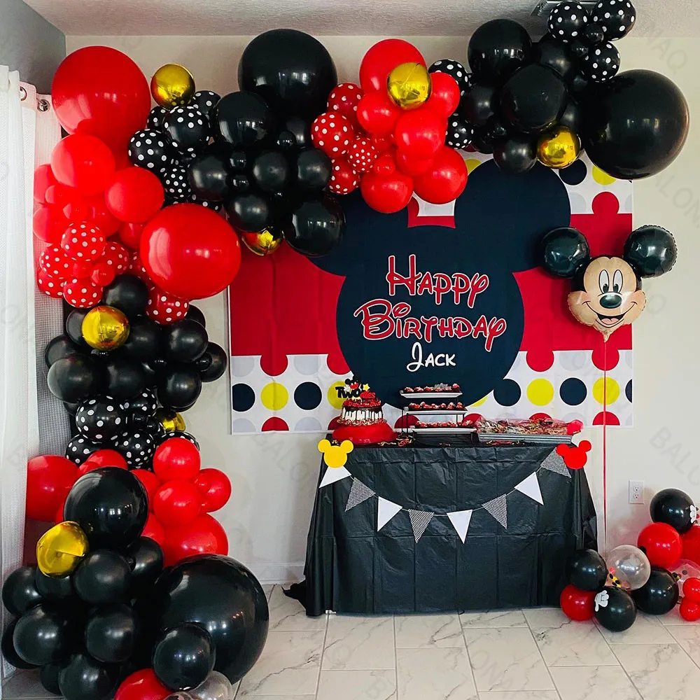 

114pcs Mickey Minnie Mouse Balloon Cartoon Foil Birthday Party Balloon Children Birthday Party Decorations kids Classics Gift