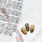 Наклейки для ногтей с принтом зебры, наклейки для ногтей с изображением диких животных, тигр, наклейки для ногтей, Переводные леопардовые переводки, мраморные наклейки для маникюра