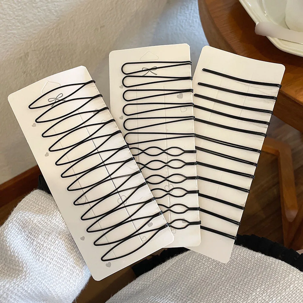 

Женские черные заколки для волос в форме капли 12 шт./компл., базовые зажимы для волос из сплава, заколки-пряжки, модные аксессуары для волос, у...