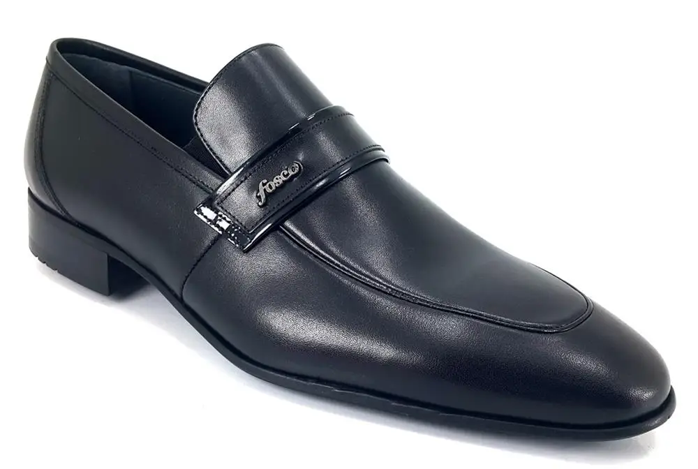 

Новинка 2023, трендовая модель обуви из натуральной кожи, индивидуализированная и удобная черная классическая мужская обувь Fosco 9006