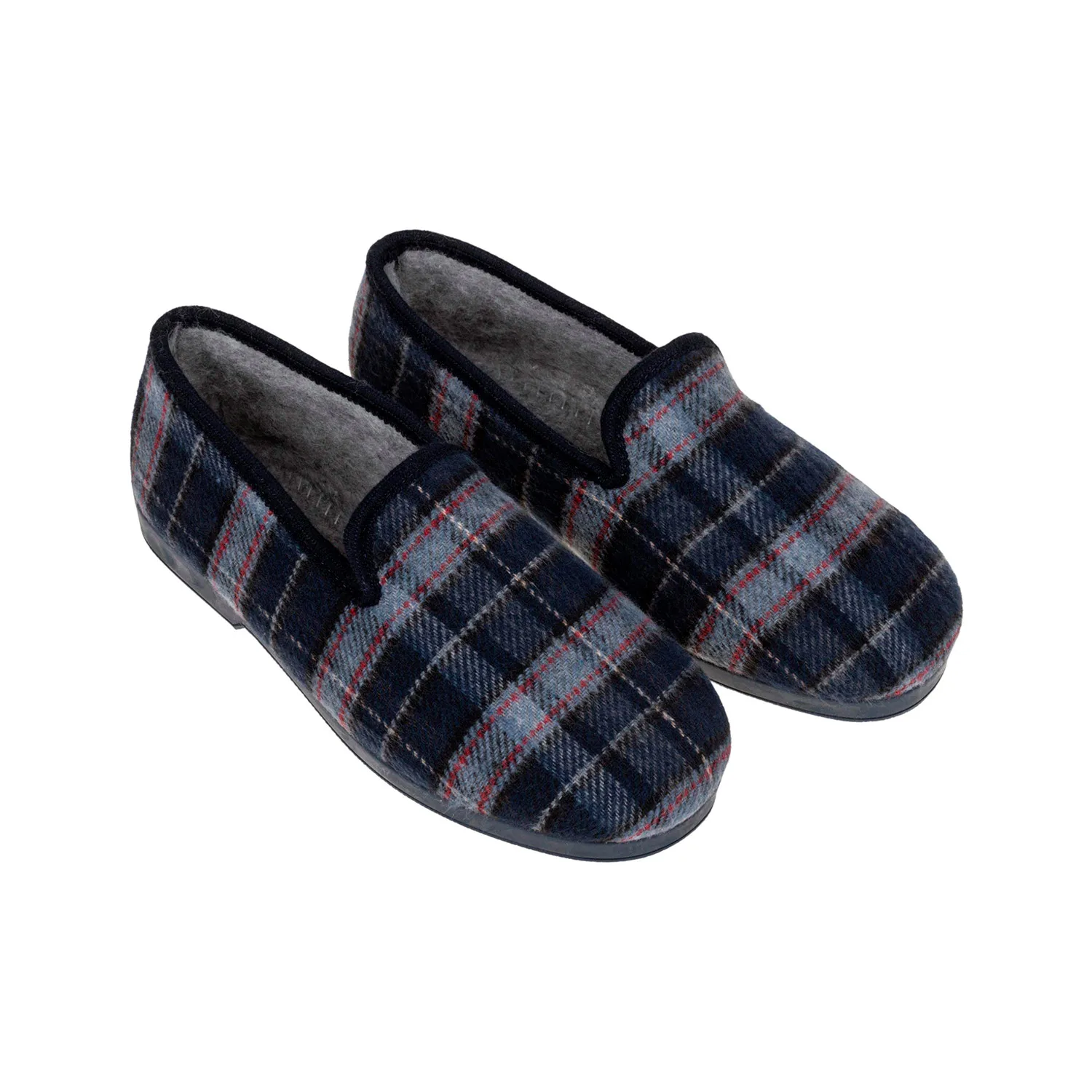Мужские домашние тапочки клетчатые закрытые сделано в Испании мужские зимние