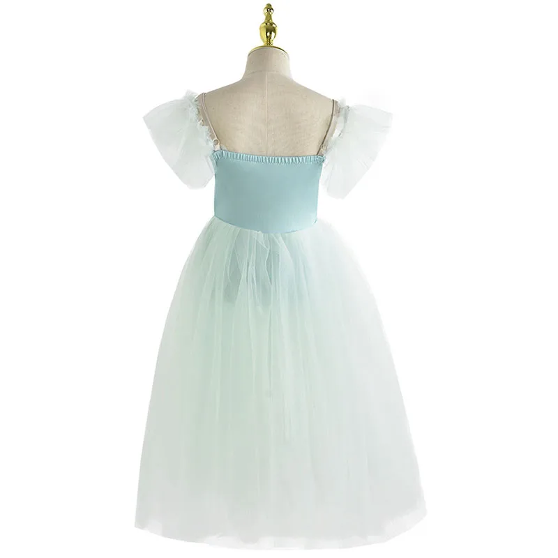 Профессиональное розовое балетное платье-пачка для взрослых и детей с цветами