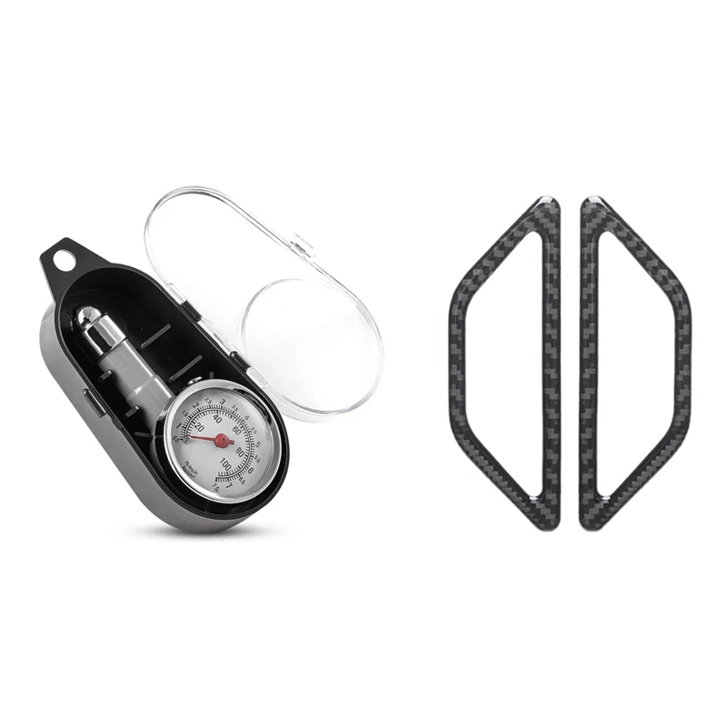 

1 Pcs Small Tire Pressure Gauge 10-100PSI & 1 Pair Auto Interior Side Air Outlet Dashboard Conditioning Vent Covers