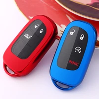 tpu car key case cover for jeep dodge chrysler 2 3 4 5 button smart fob key holder keyless entry remote control protector
