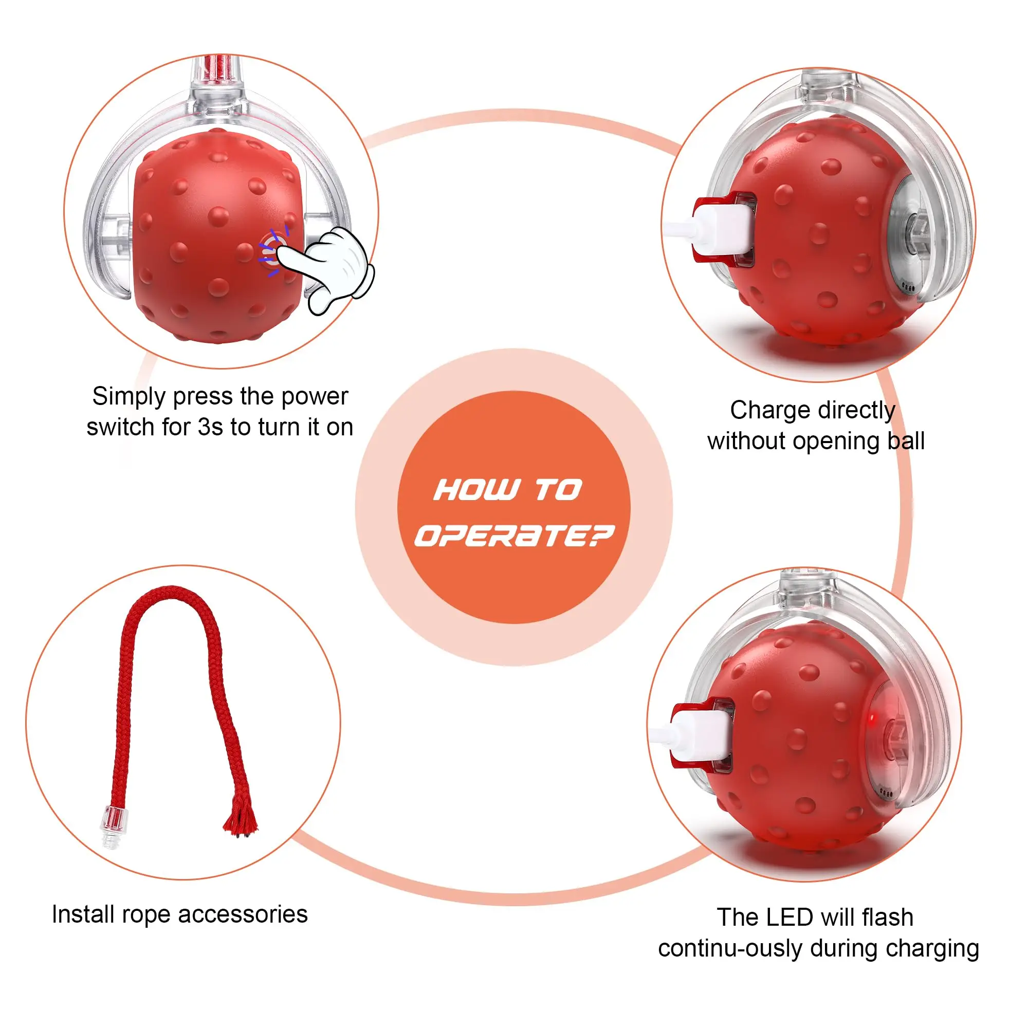 Игрушки для кошек автоматический вращающийся шар с искусственным хвостом