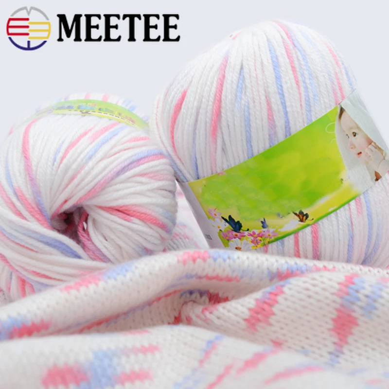 

Хлопчатобумажная пряжа Meetee 2 мм, 5 шт. = 250 г, детский шерстяной шарф ручной вязки, шелк, бархат, вязание, рукоделие, аксессуары для свитера