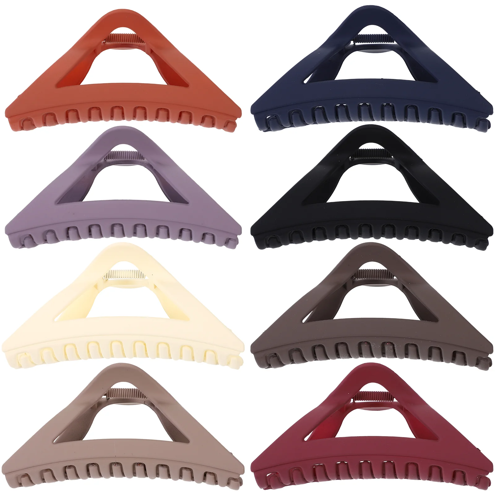 

8pcs Large Triangle Clip Hollow Hair Hair Barrettes Decorative Hair Barrettes