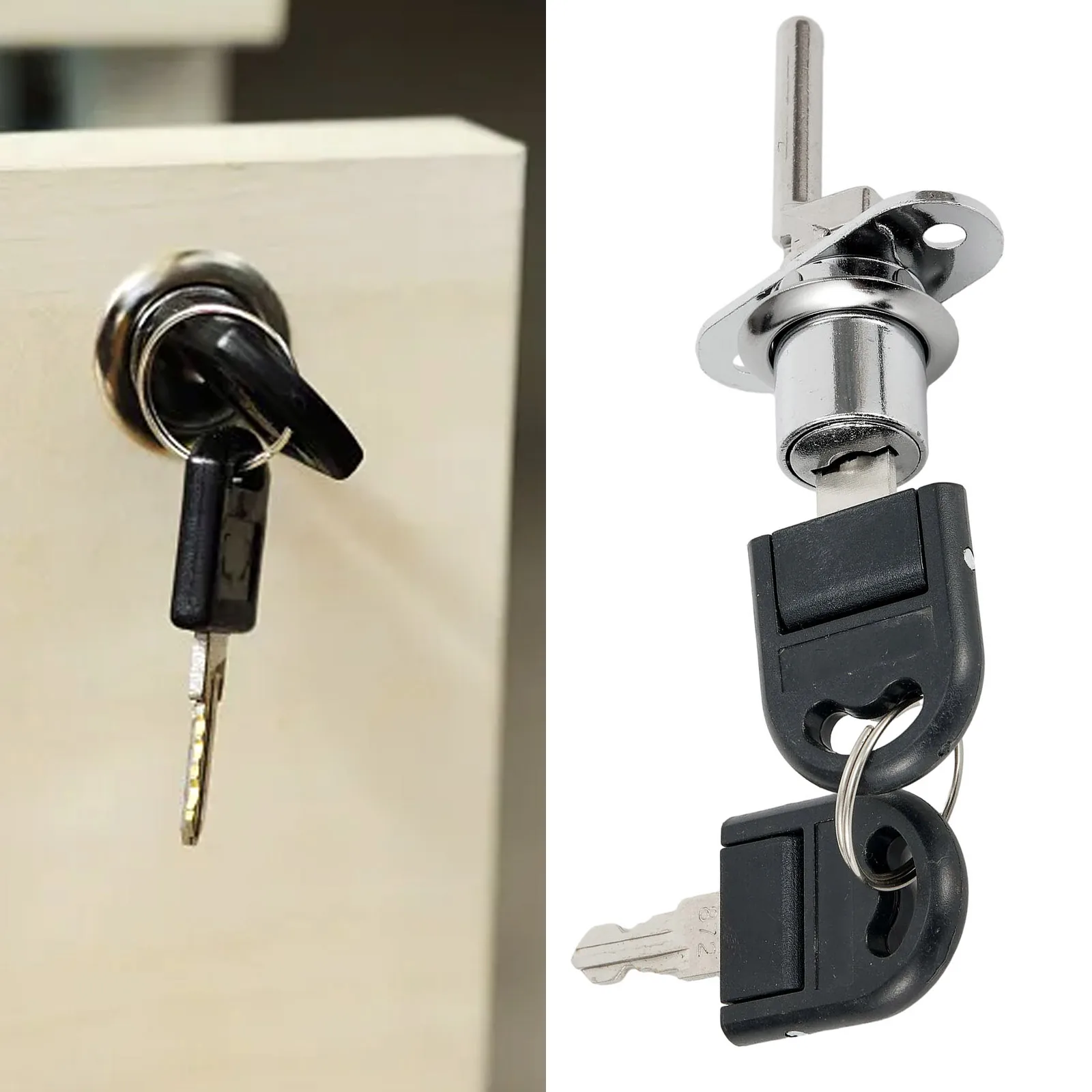 

Door Lock Security Lock 16/19mm Cabinet Casement Cupboard Drawer Hardware Sliding Door With 2 Keys High Quality