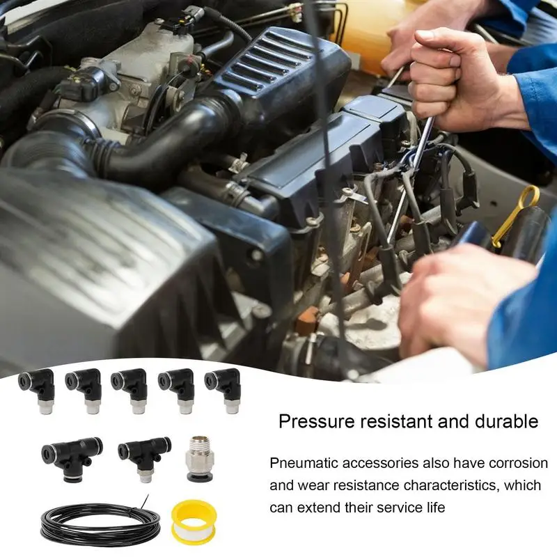 

Car T Shaped Tee Pneumatic Durable Quick Push To Connect Tee Fitting Quick Release Pneumatic Connectors Fittings Car Accessories