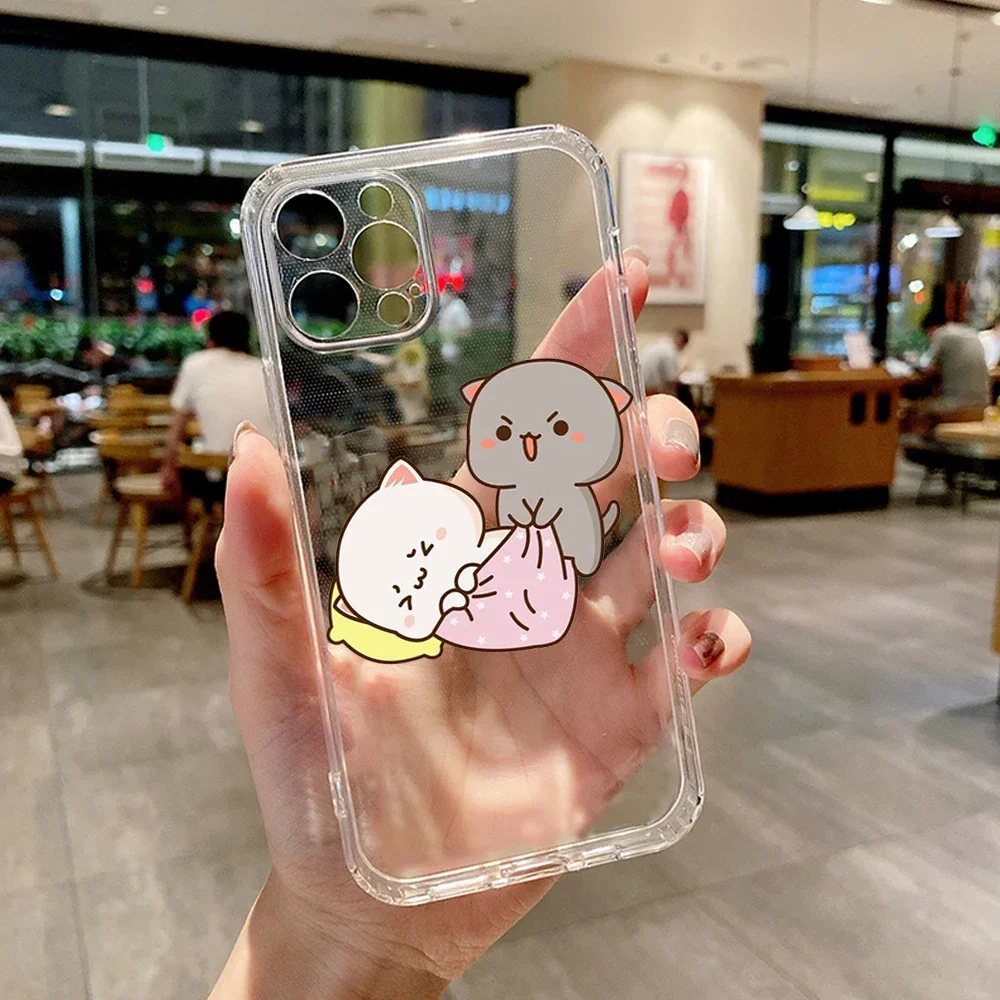 Чехол для телефона с рисунком кота Peach Mochi IPhone 15 14 13 11 12 Pro Max XS MAX Mini 8 7Plus X SE XR