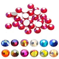 25 pieces ss3 ss30 self adhesive loose rhinestones glitter round sewing accessories garment bags shoes glass top rhinestones
